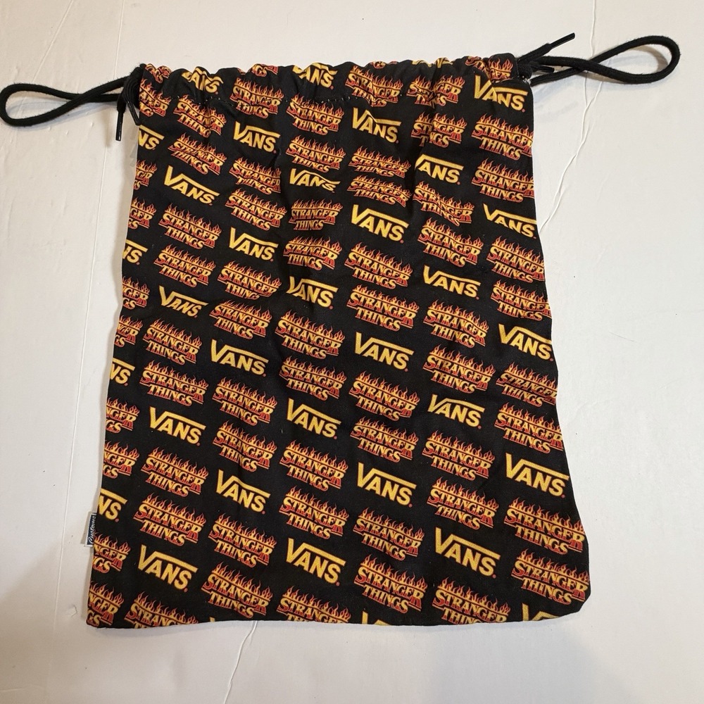 Vans Stranger Things Tote Bag String Drawstring Fabric Pouch Shoe Bag